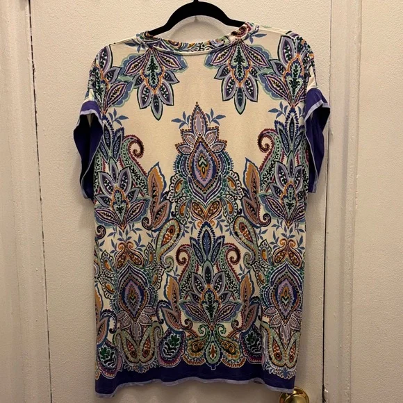 Johnny Was Patterned Tee - Picture 4 of 4